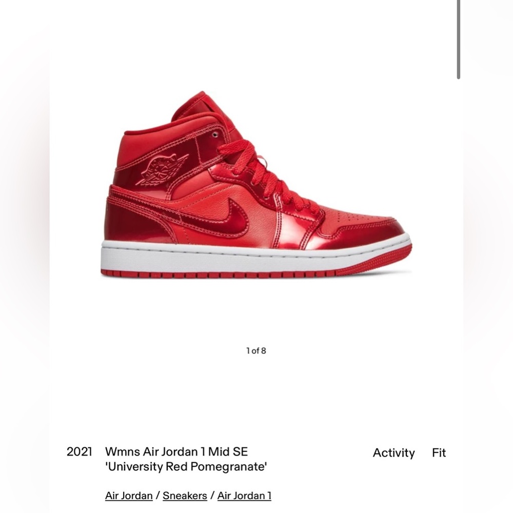 Women’s Air Jordan 1 Mid SE - University Red Pomegranate - Women’s Size 8.5